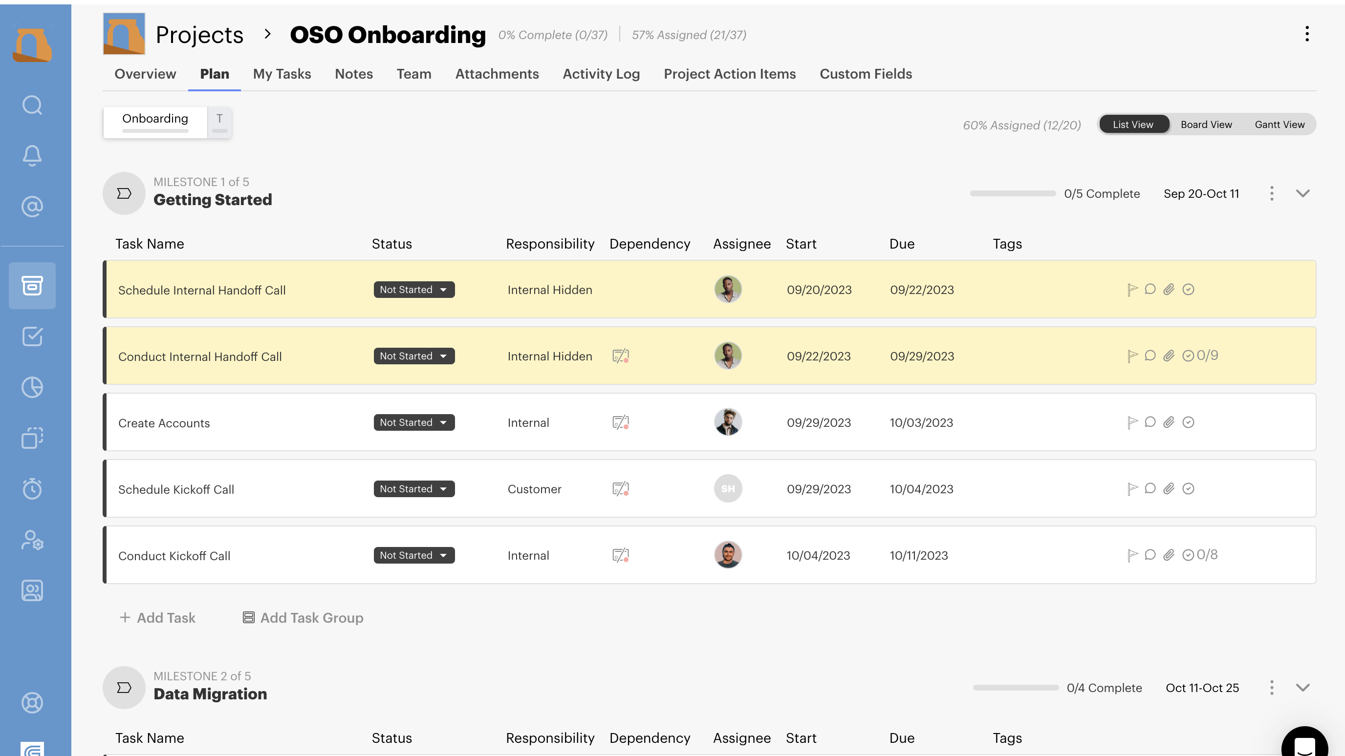 Facilitate a seamless handoff between sales and implementation teams